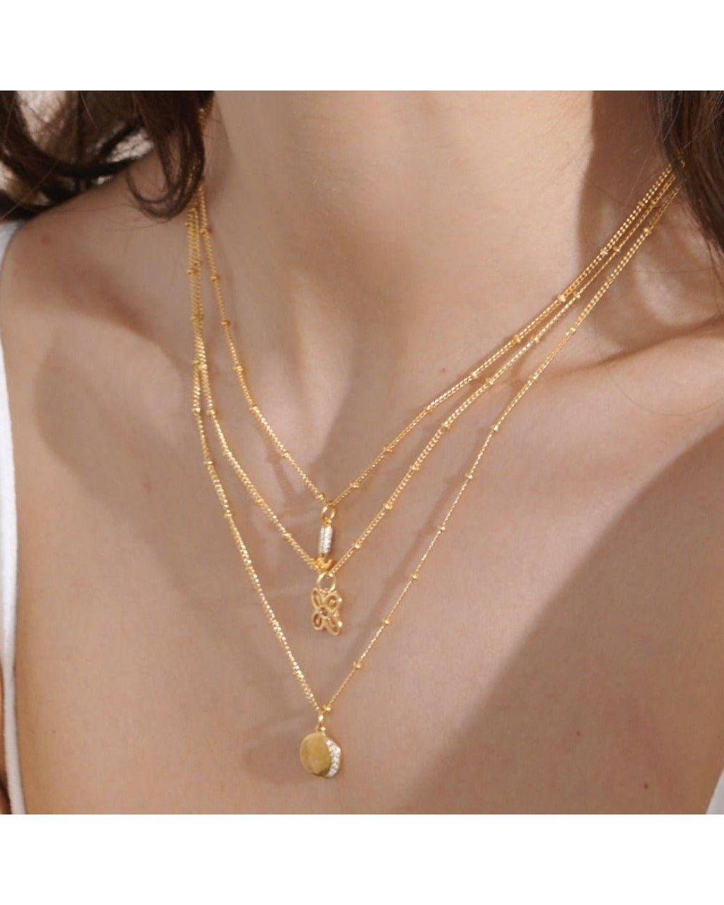 With Love Darling Metallic Hammer Necklace