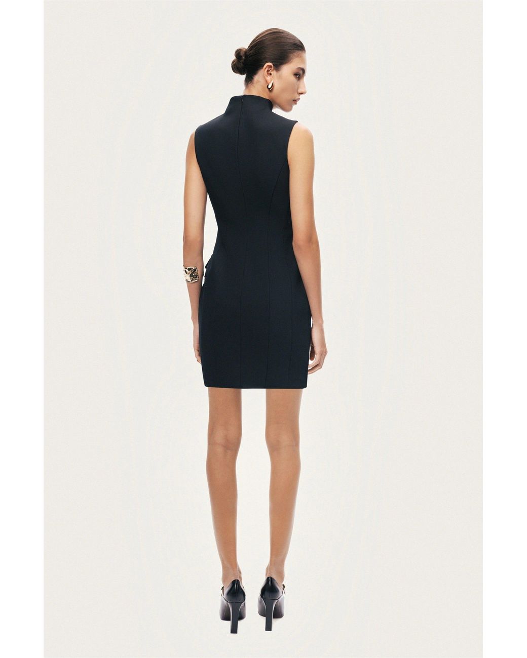 Nocturne Black Tailored Mini Dress
