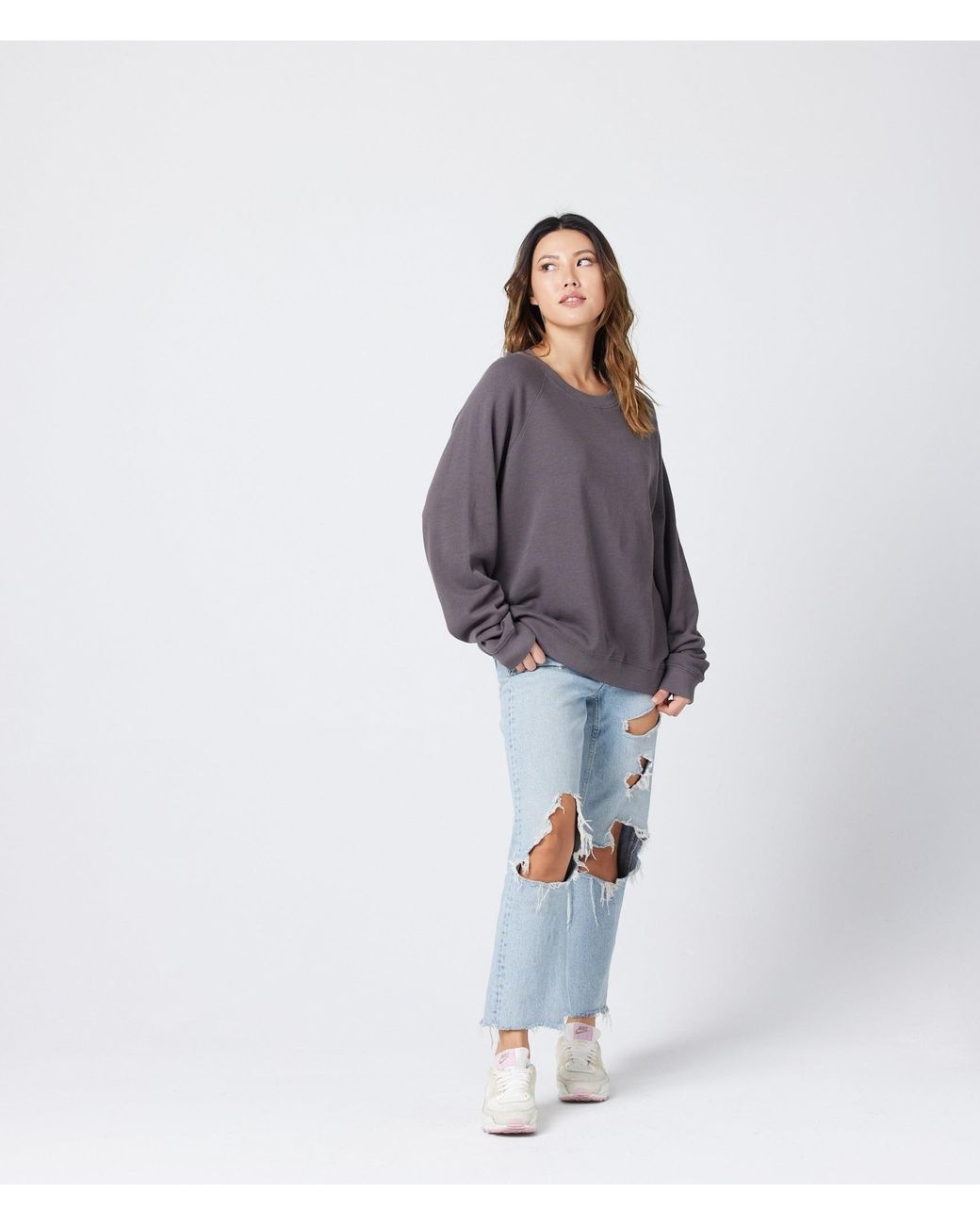 Known Supply Gray Raglan Sweatshirt