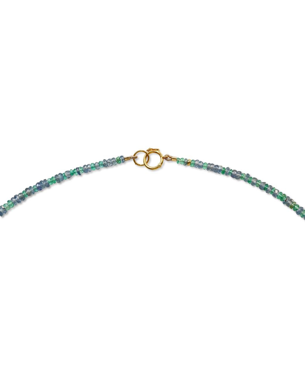 Bombyx House Metallic Mixed Sapphire Emerald Graduated Necklace