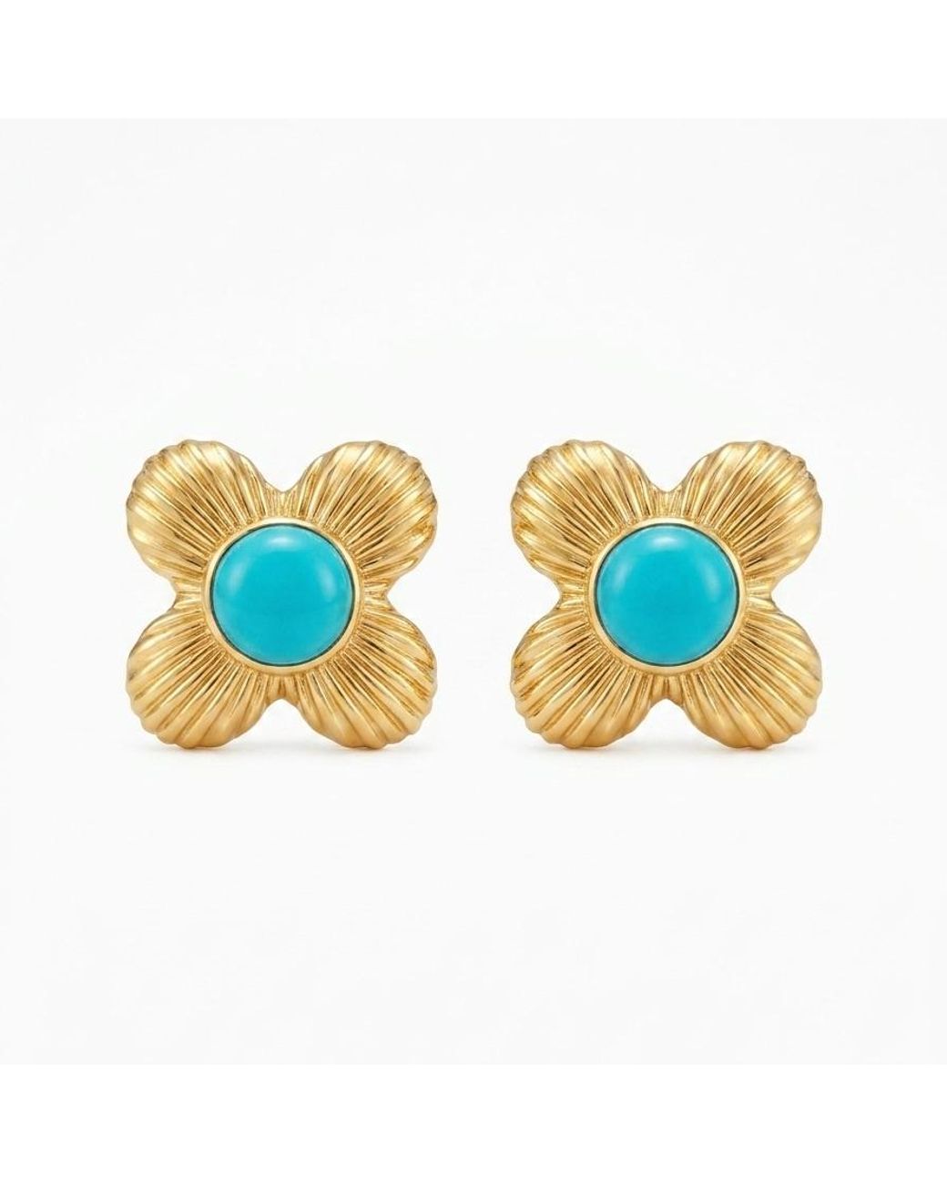 GEM BAZAAR Blue Fleur D'Amour Earrings