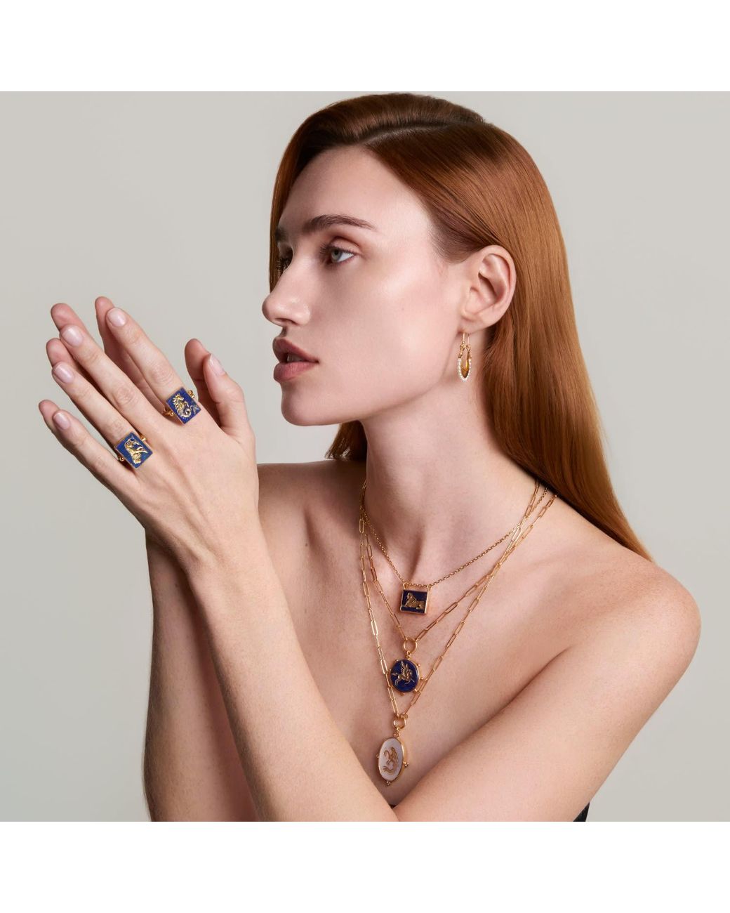 Ece London Metallic The Harmony Pearl Earrings