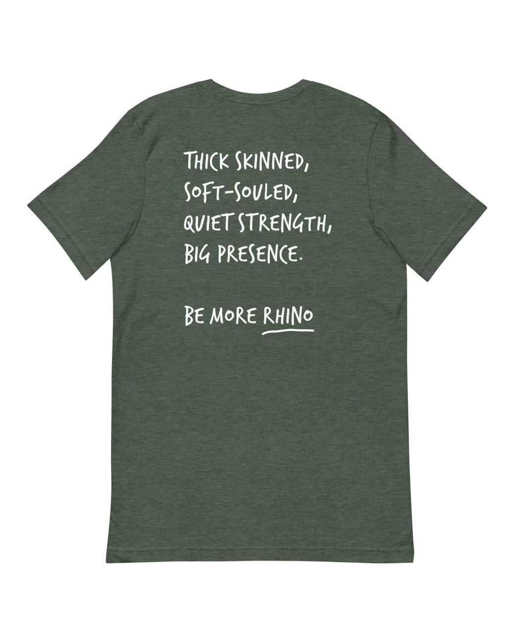 Anchor and Crew Green Forest Think Ocean Rhino Aspirations Cotton Embroidered T-Shirt