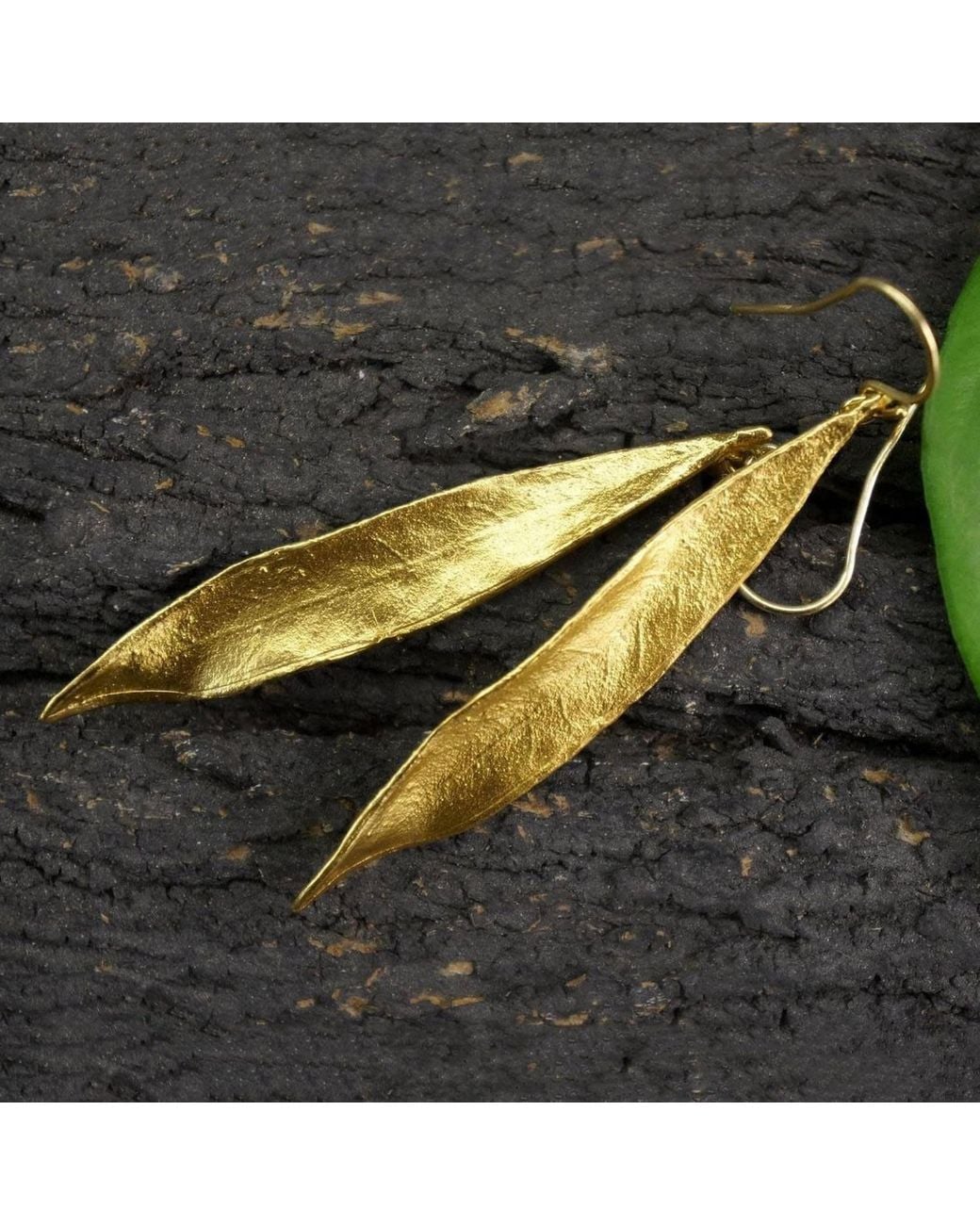 Mother Nature Jewelry Metallic Leaf Earrings, Handmade Statement Dangles
