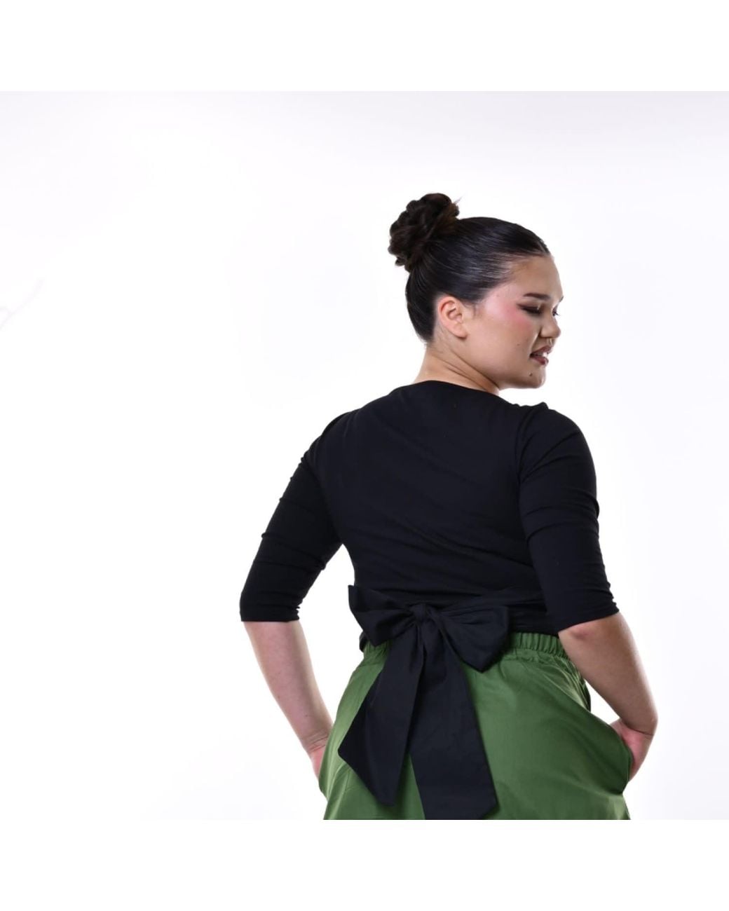 Frock Tales Black Primrose Top With Bow