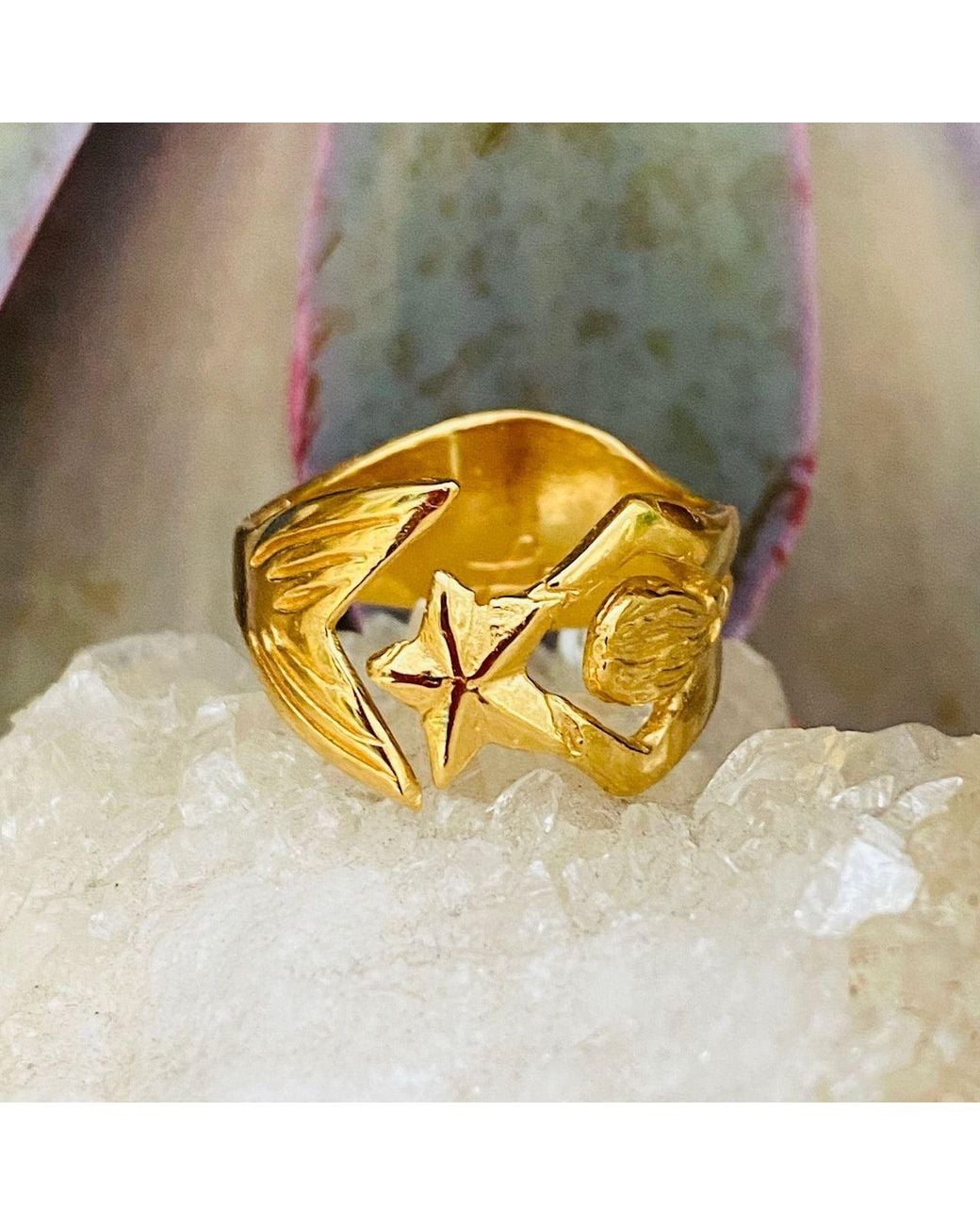 Lexi Jewelry Yellow She's My Lady Adjustable Mermaid Ring