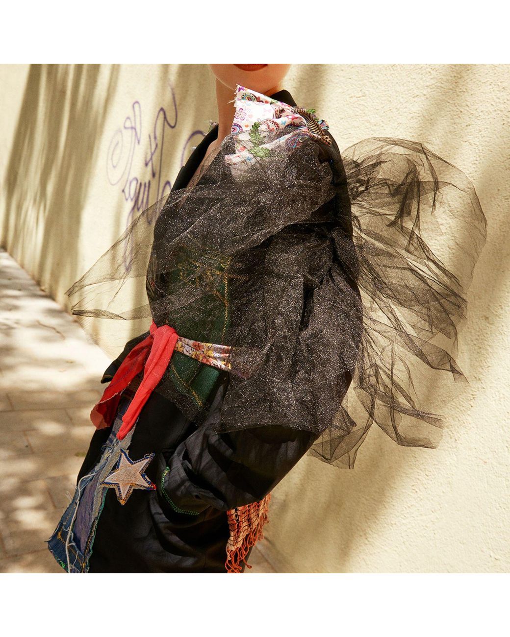 Miro Misljen Black Avant-Garde Patchwork Blazer – Upcycled Art Jacket