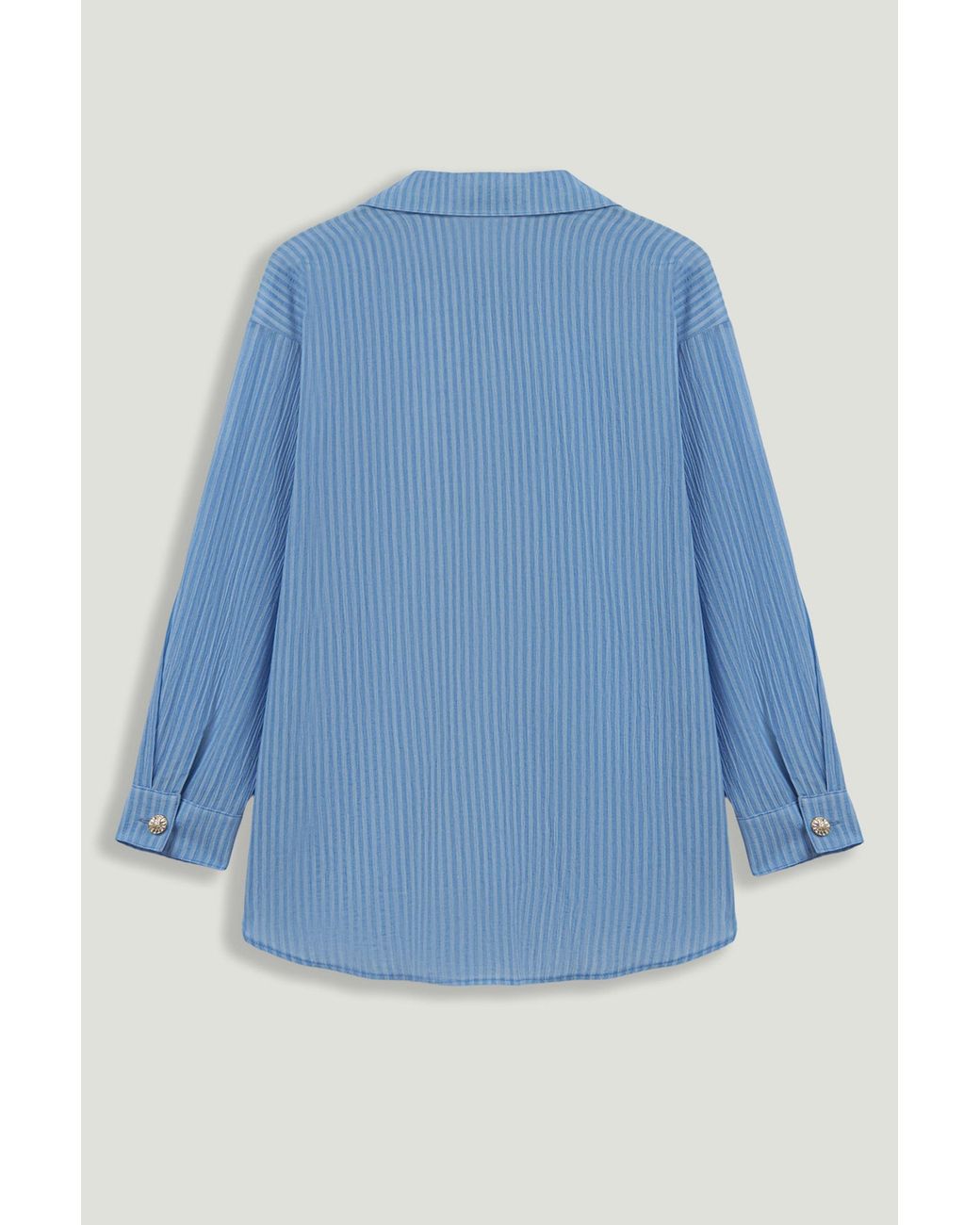 Nocturne Blue Bustier-Detail Shirt