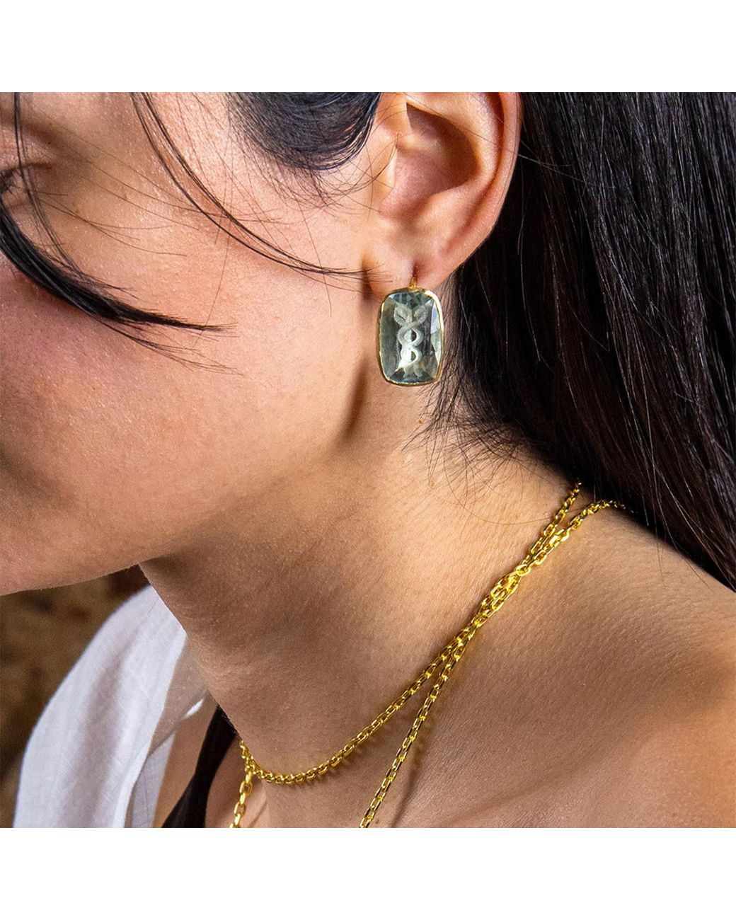 Ece London Blue The Serpent Earrings