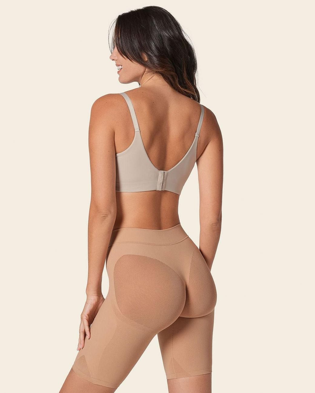 Leonisa Brown Well-Rounded Invisible Butt Lifter Shaper Short