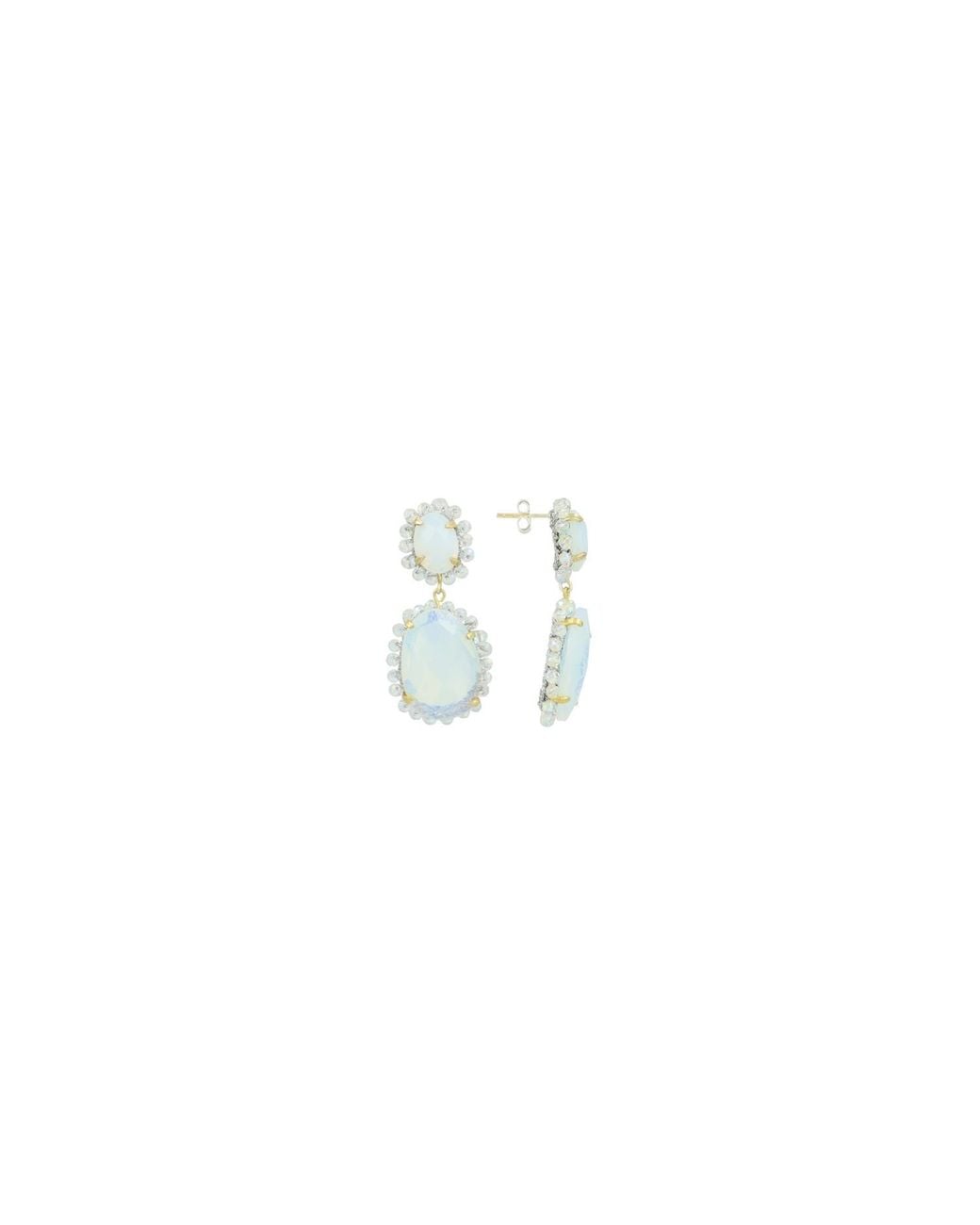 LOTT.gioielli Gray Double Round Earrings M