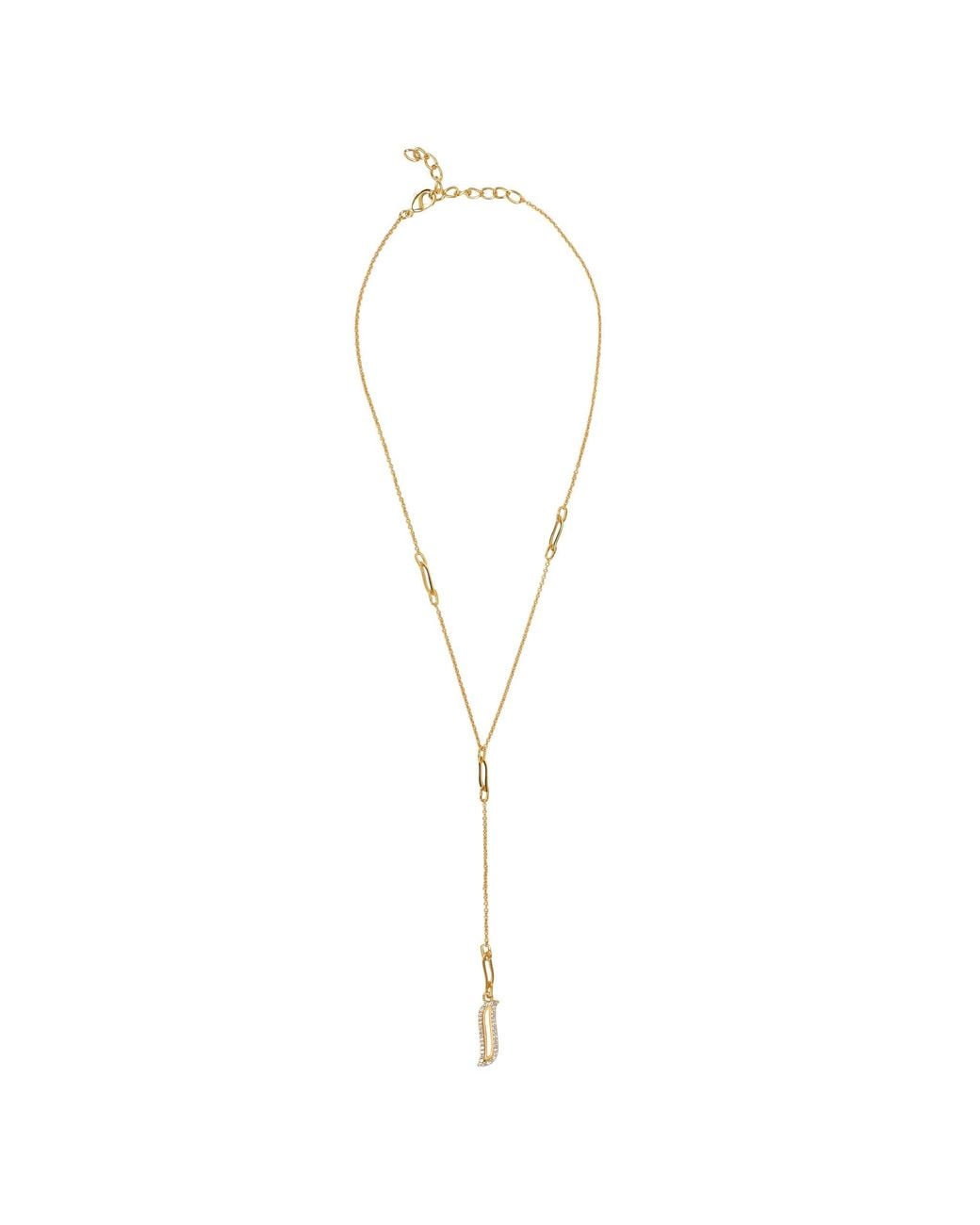 Lila Rasa Metallic Lariat Necklace