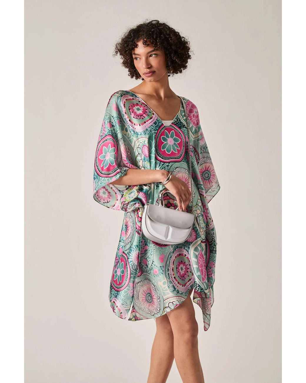 James Lakeland Blue Mandala Print Kaftan