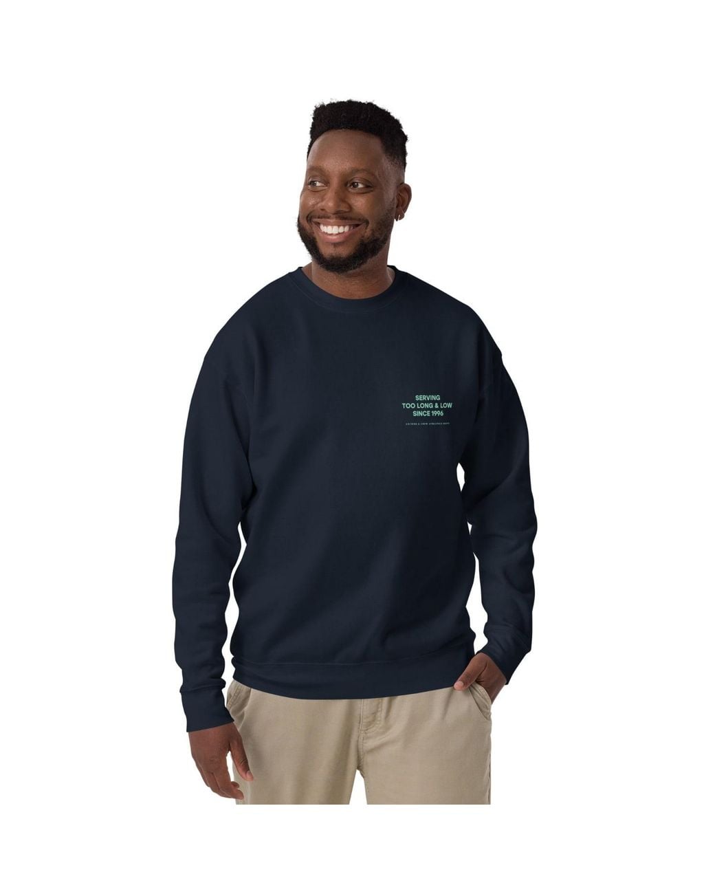 Anchor and Crew Blue Set Point Social Volleyball Club League Organic Cotton Sweatshirt