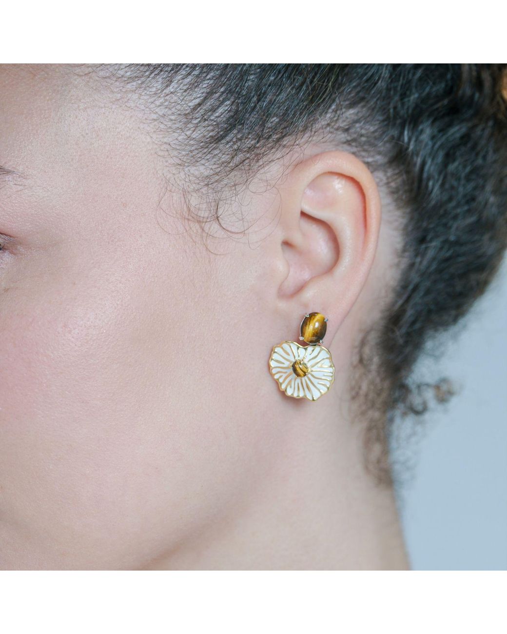 Onia Metallic Tiger's Eye Studs