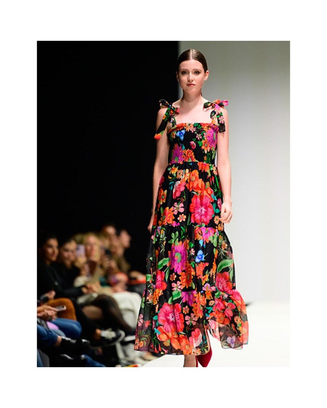 Introvertie VIENNA Girl Got Pockets Shirred Silk Linen Three Tiered Maxi  Dress | Lyst UK