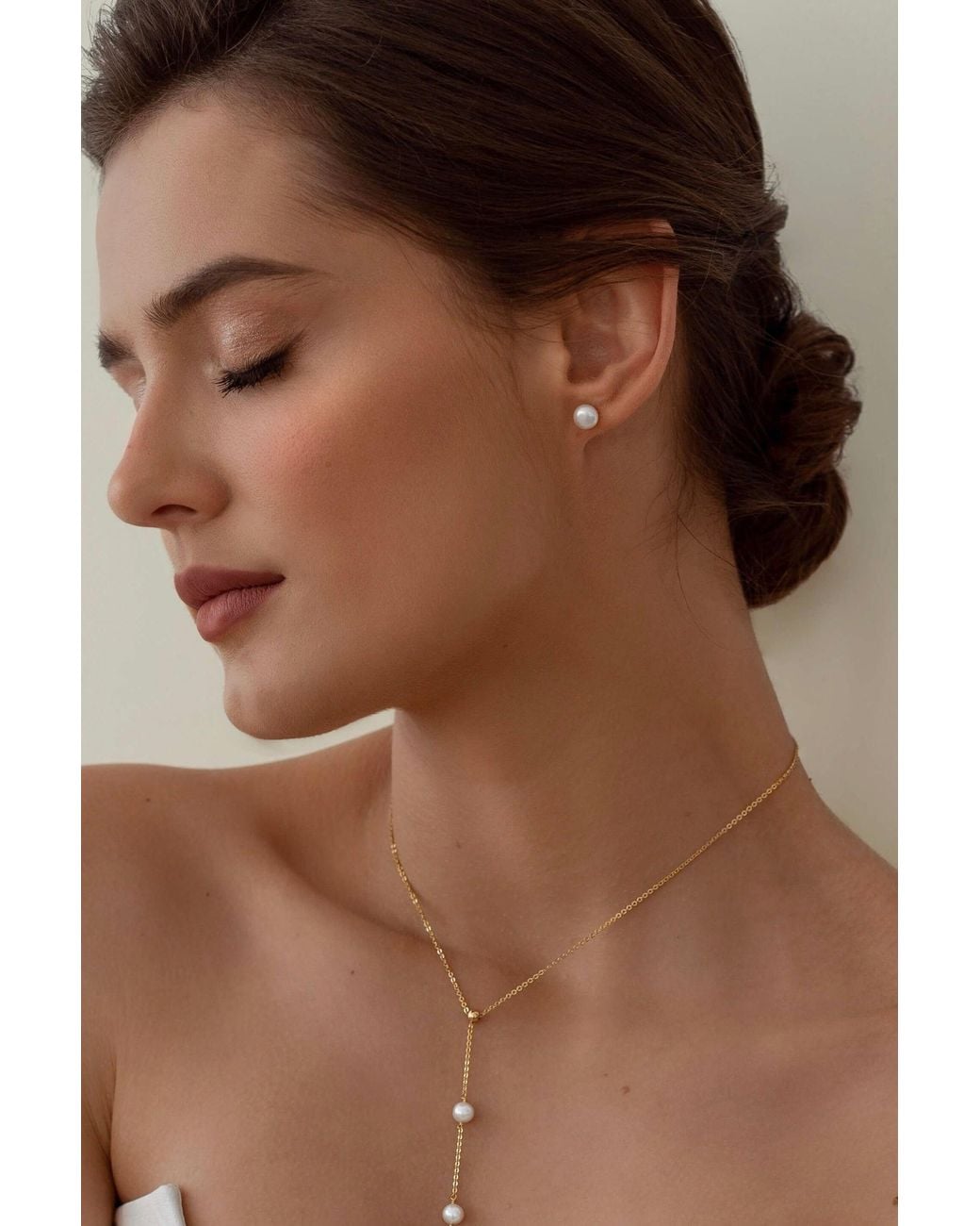 Katy Faye Metallic Cecile Pearl Earrings