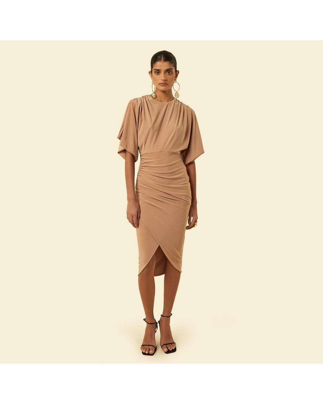 Celestine & Mae Natural Neutrals Leilani Midi Dress