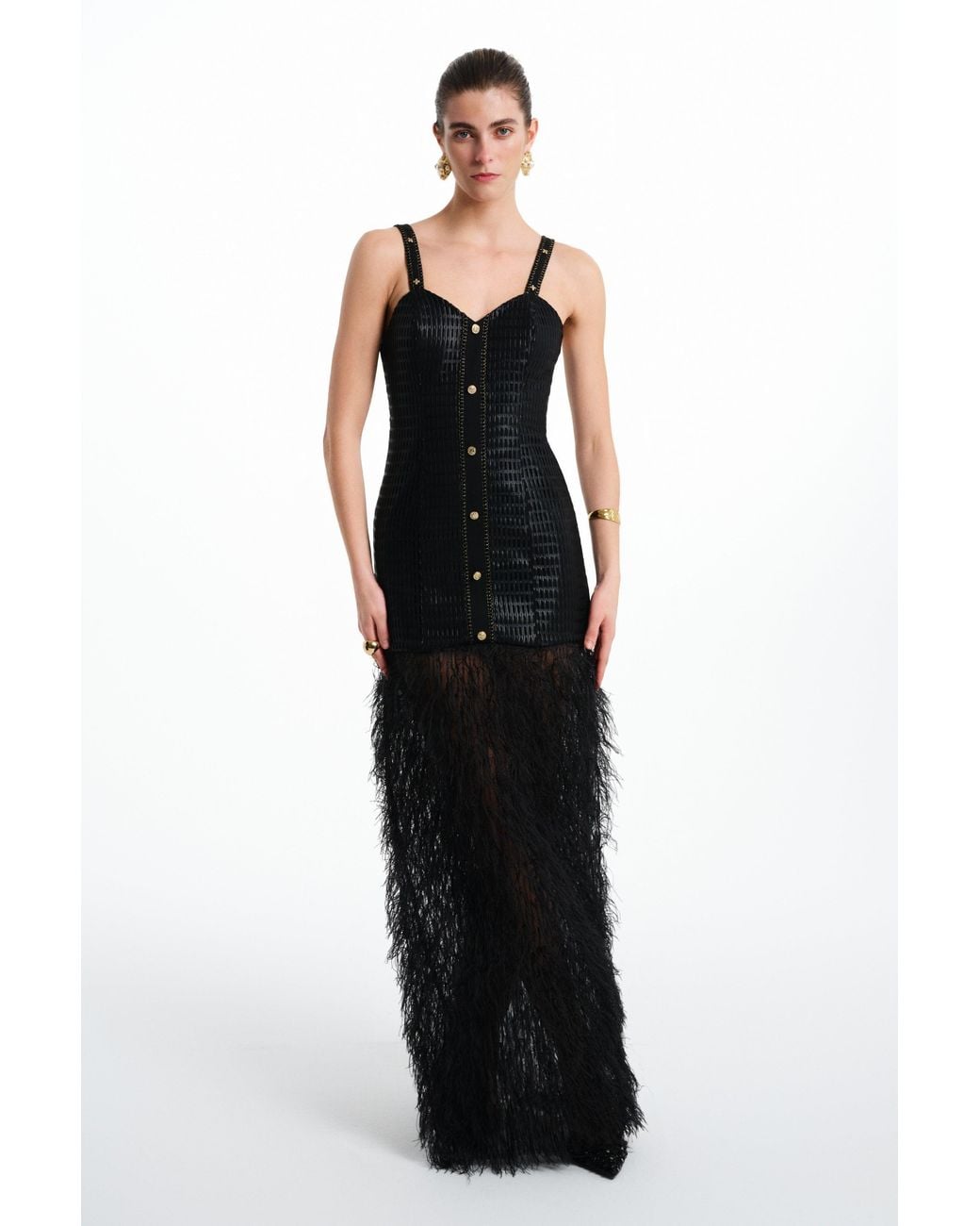 Saint Ones Black Pluma Dress