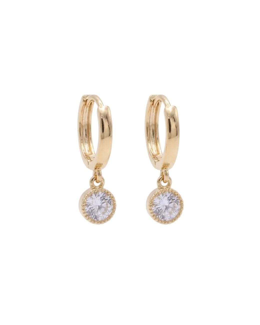 Uchi and Soto Metallic Enso Circle Drop Hoop Earrings