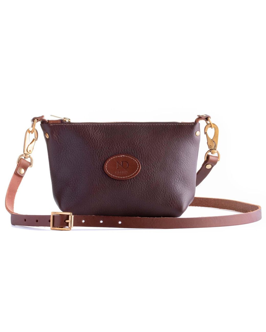 N'damus London Purple Bermon Leather Crossbody Bag