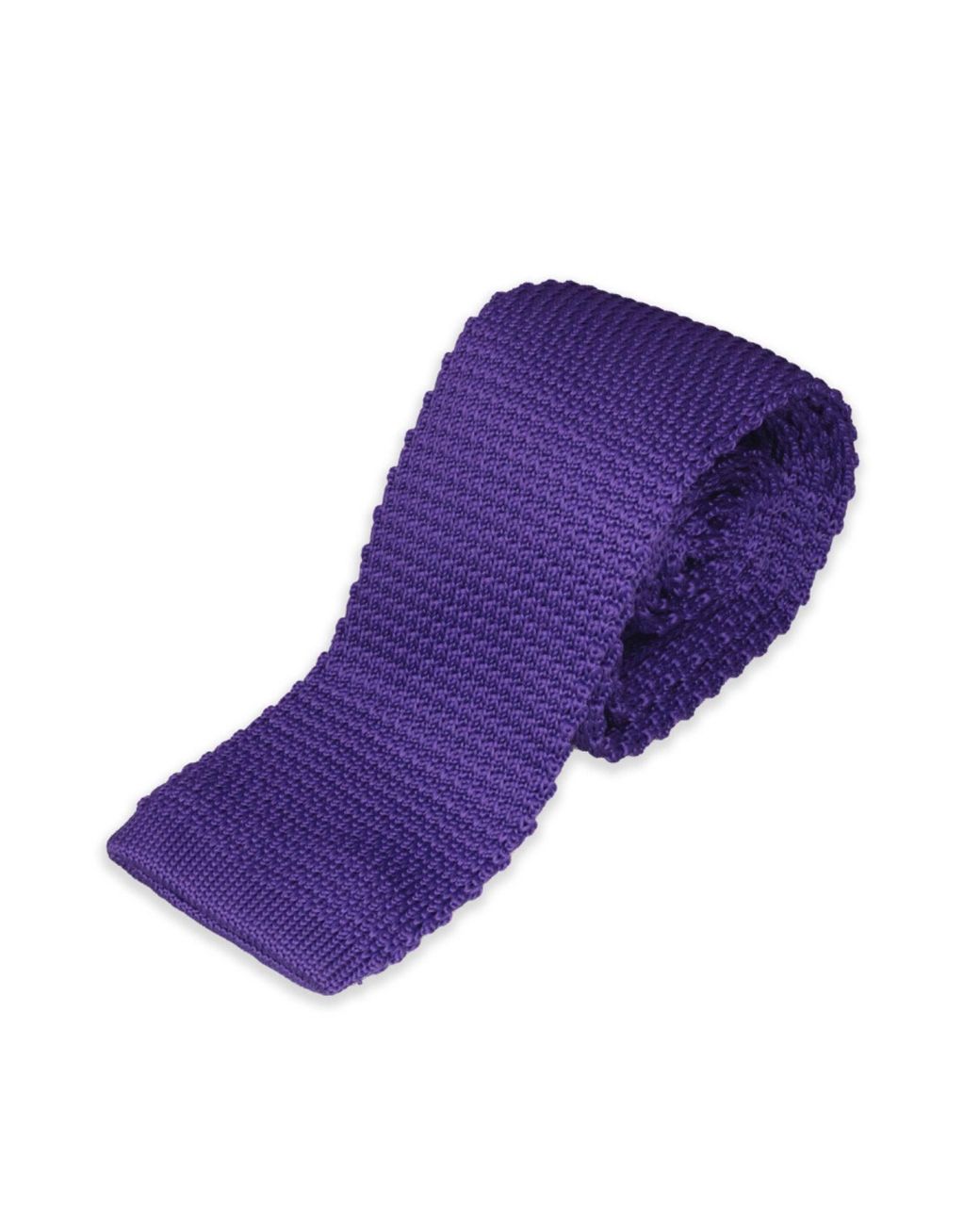 Gresham Blake Purple Skinny Knit Tie for men