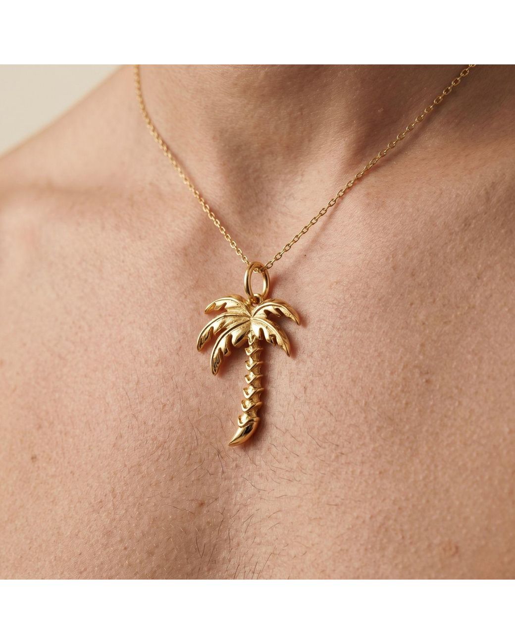Jaredjamin Metallic Palm Necklace Pendant Charm