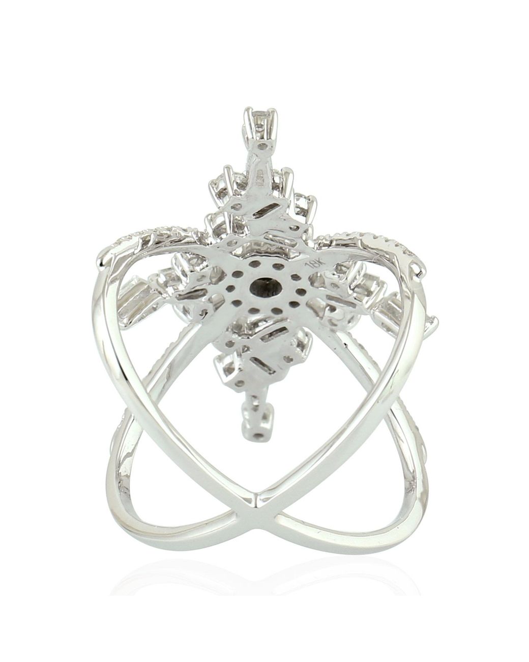 Artisan White Diamond Starburst Statement Ring