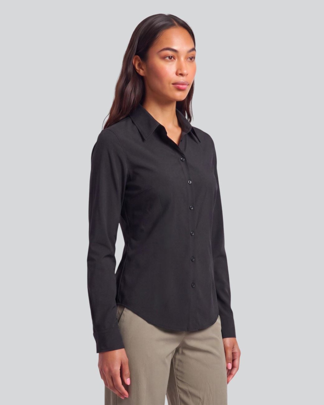Lords of Harlech Blue Sutton Stretch Silk Long-Sleeve Shirt