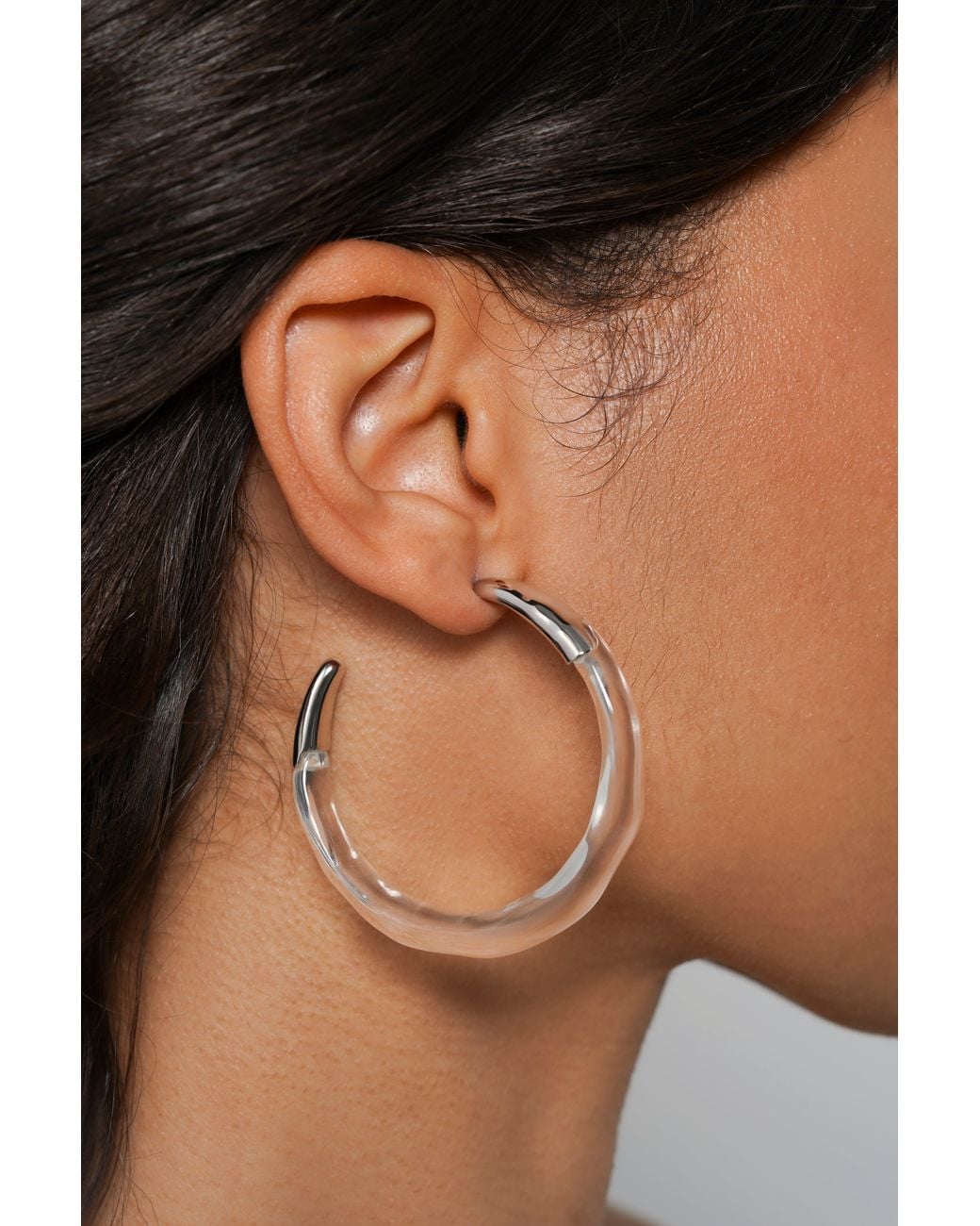 Zynnia Collective White Mega Bare Hoops
