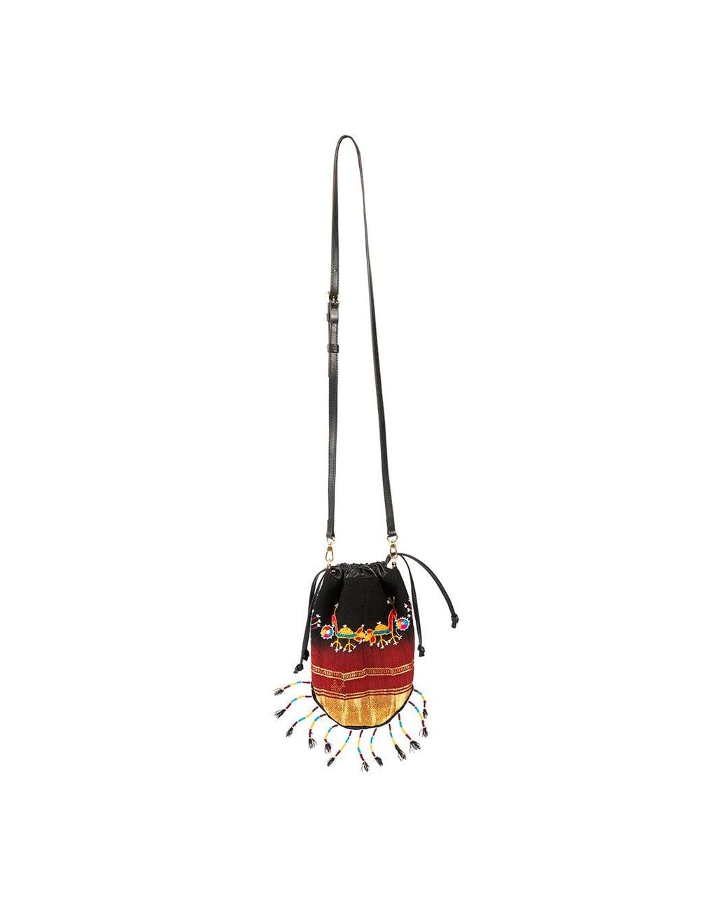 SJW BAGS LONDON Red Islington Drawstring Pouch Bag