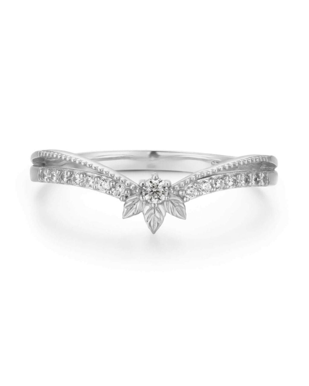 Azura Jewelry New York White Abloom Stacking Band Solid