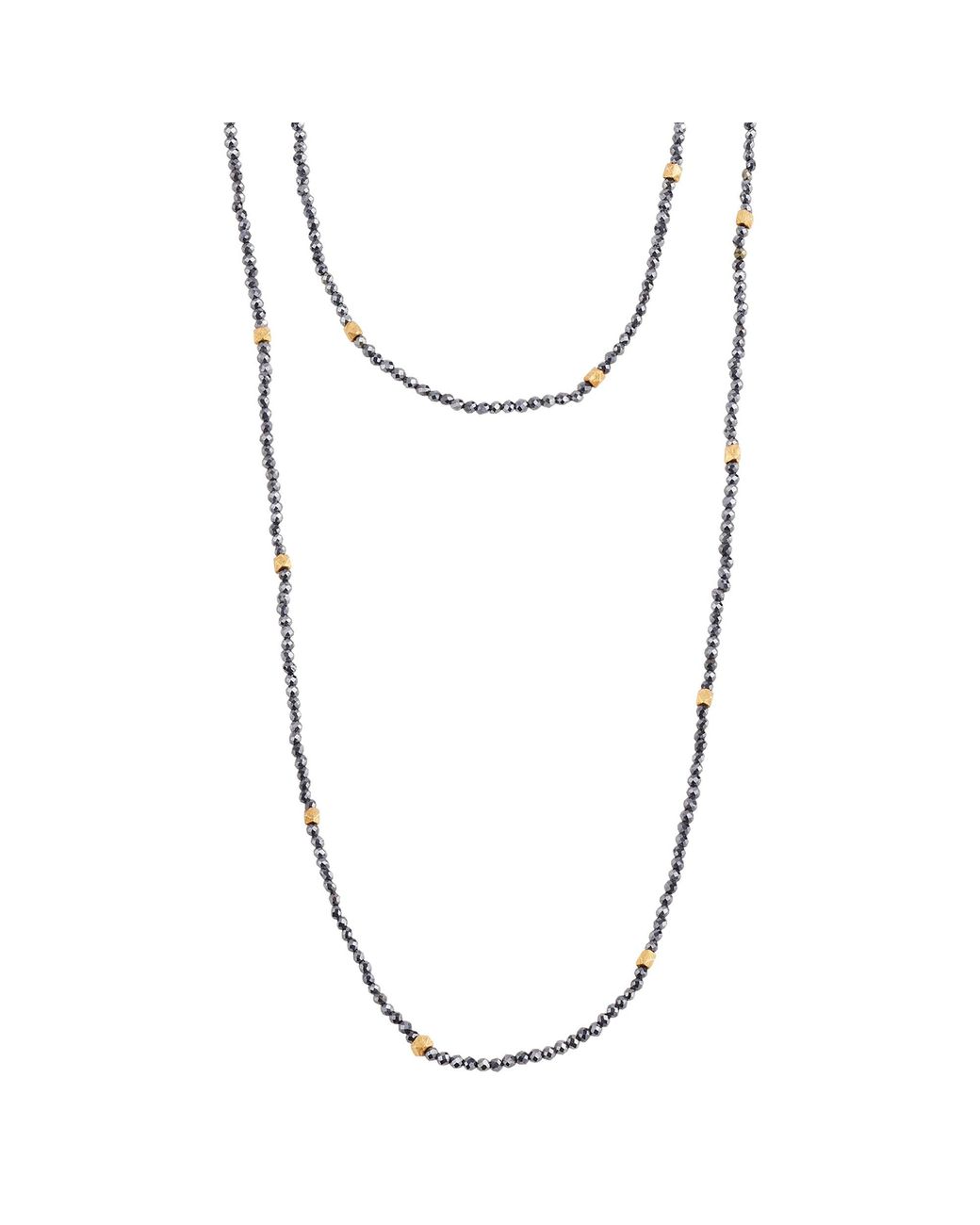 Opium Jewels Metallic Long Necklace Strand