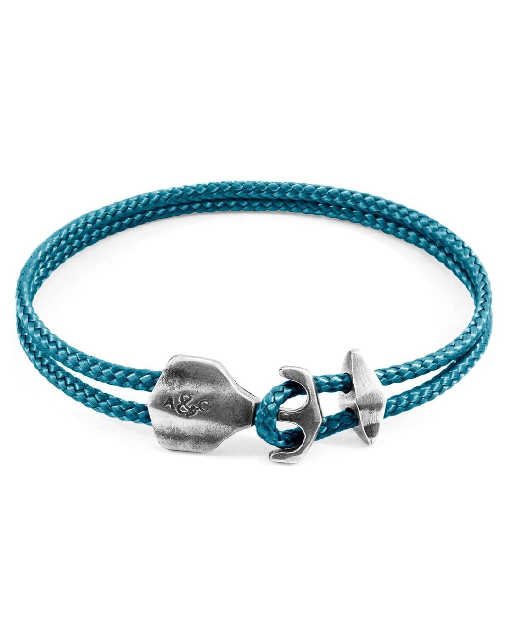 Anchor and Crew Blue Ocean Delta Anchor & Rope Bracelet for men