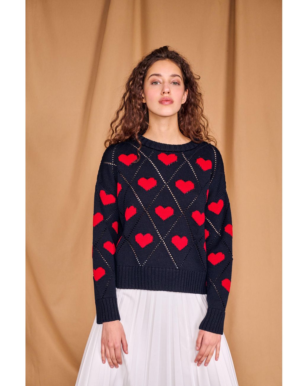 Gigi Knitwear Blue Love Sweater