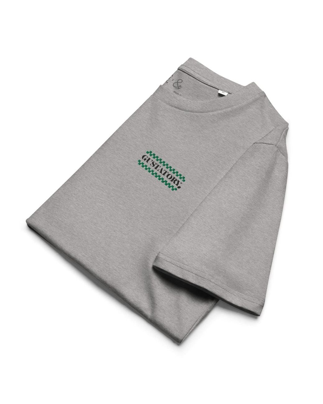 Anchor and Crew Gray Heather Gustatory Have A Good Day Organic Cotton Embroidered T-Shirt