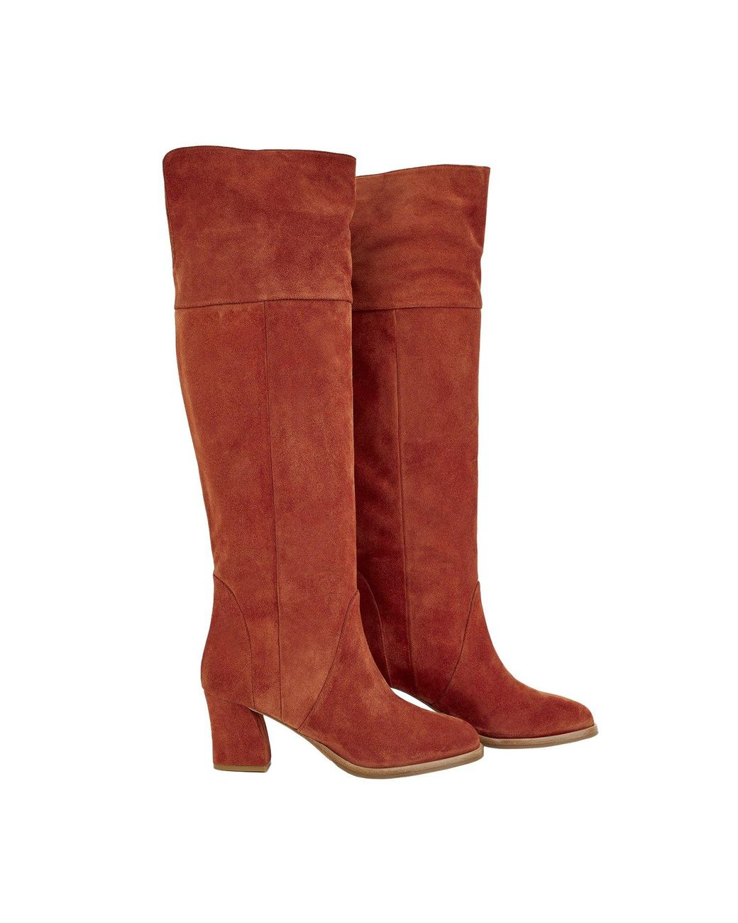 Moon D'elle Red Neutrals Zenit Knee High Boots