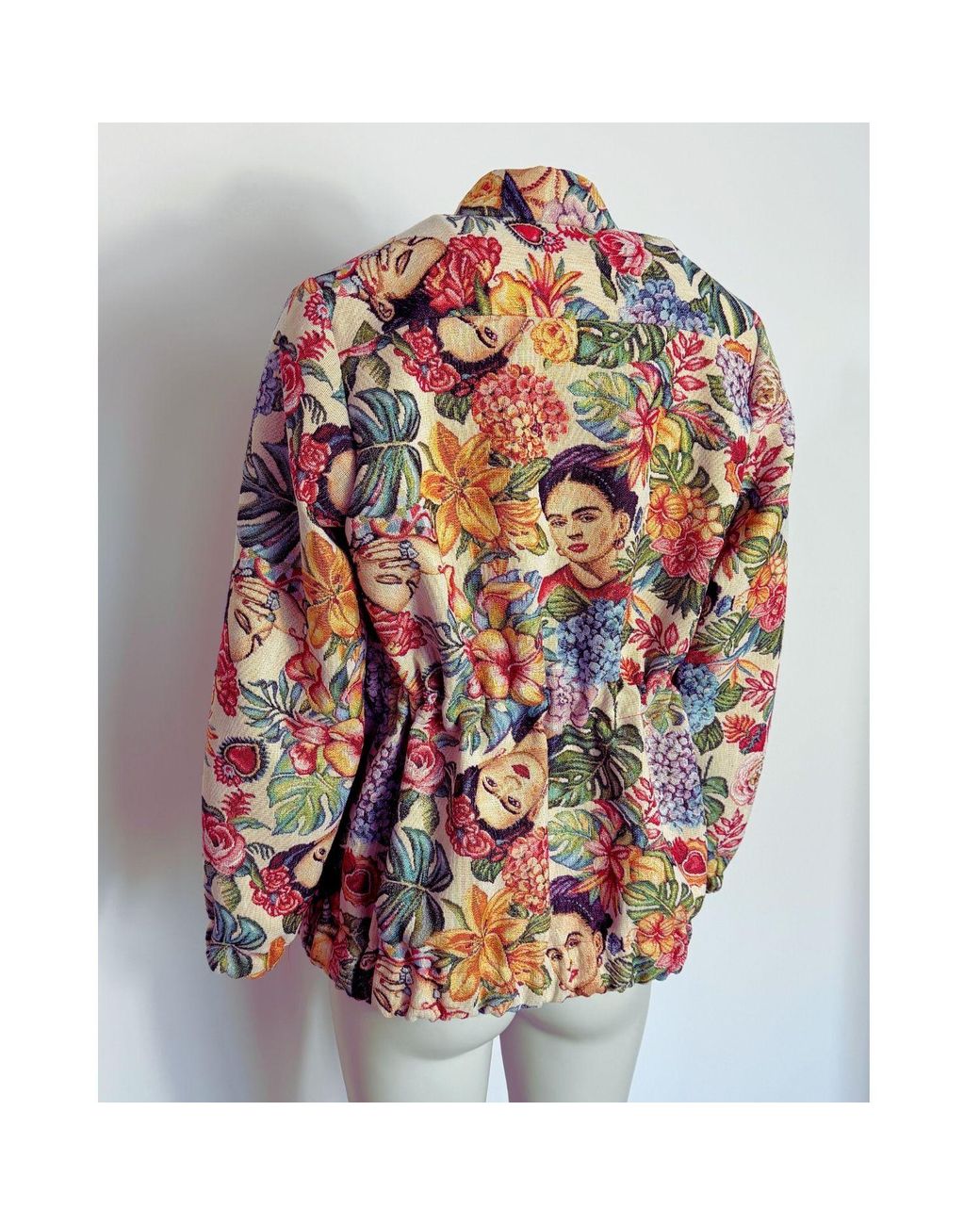 Couture to Your Door Multicolor Parka Style Floral Upcycled Tapestry Jacket