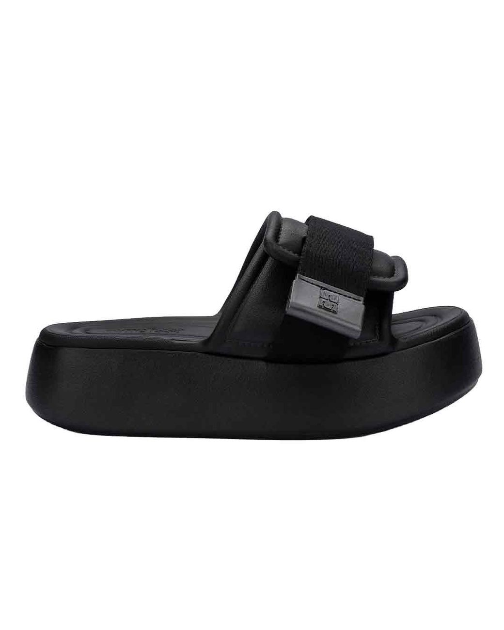 Melissa Black Free Fuzzy Slide Platform