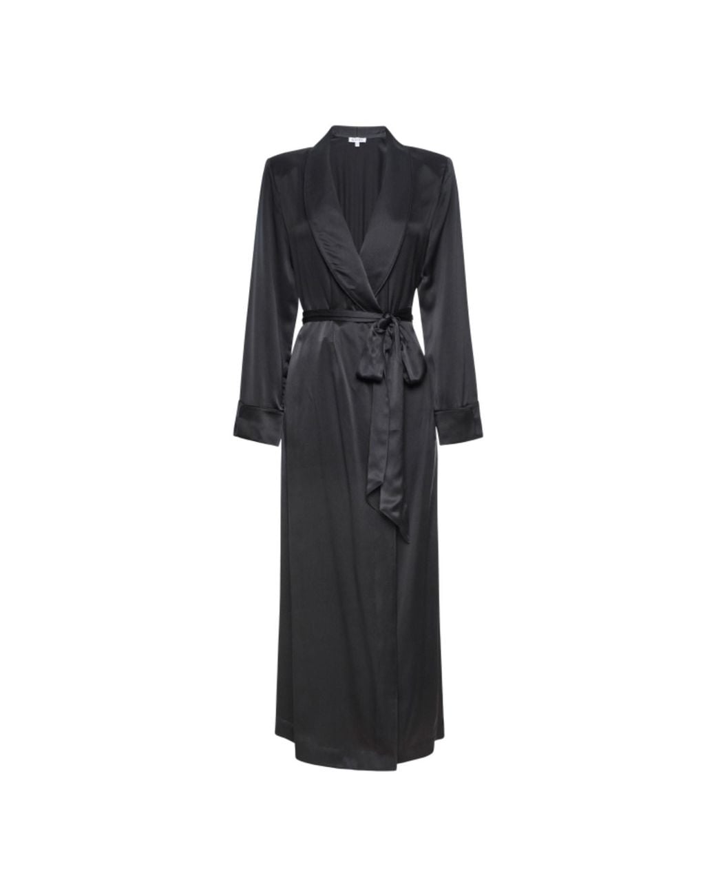 Kato Black Matador Silk Satin Robe