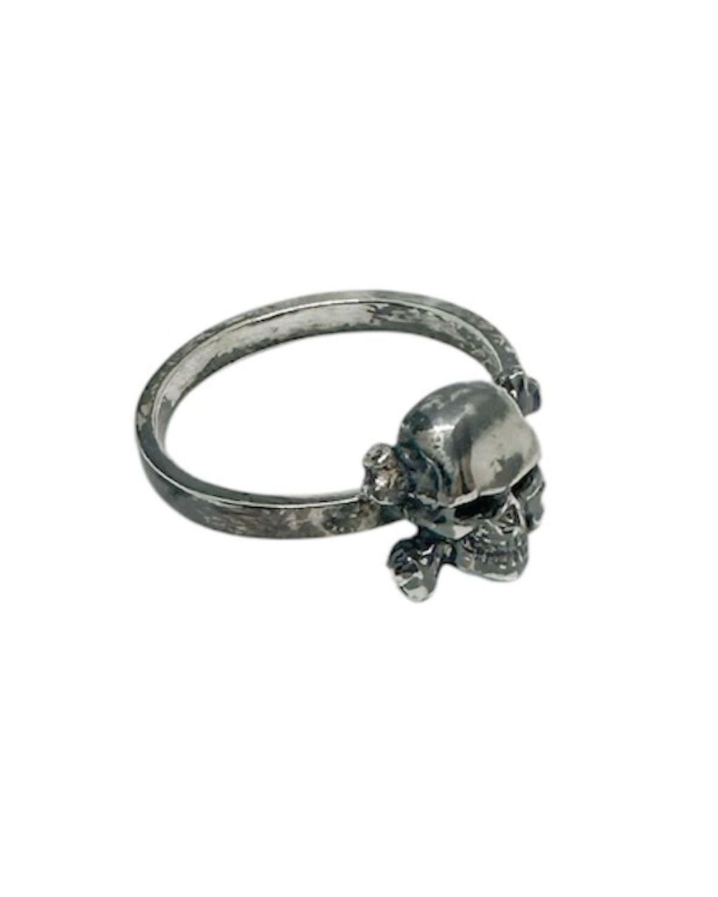 Tg-Jewellery by Tamara Gervasio Green Skull Band Ring – Handcrafted Sterling, Recycled for men