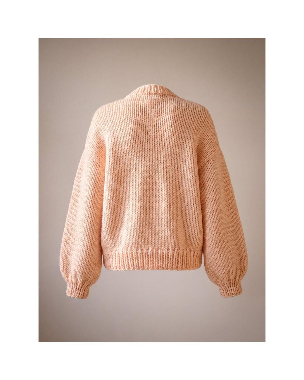 Ana Chic Pink Neutrals Puff Flower Handmade Knitted Cardigan