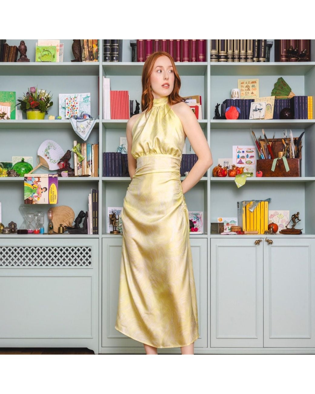 L’orangerie D’isabella Metallic Marilyn Dress