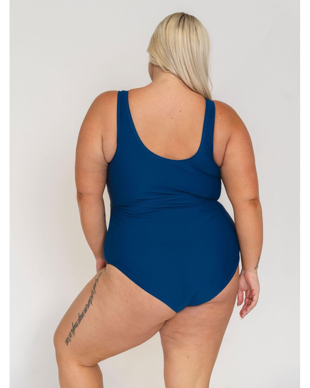 Lime Ricki Swimwear Blue Stripe Knotted One-Piece