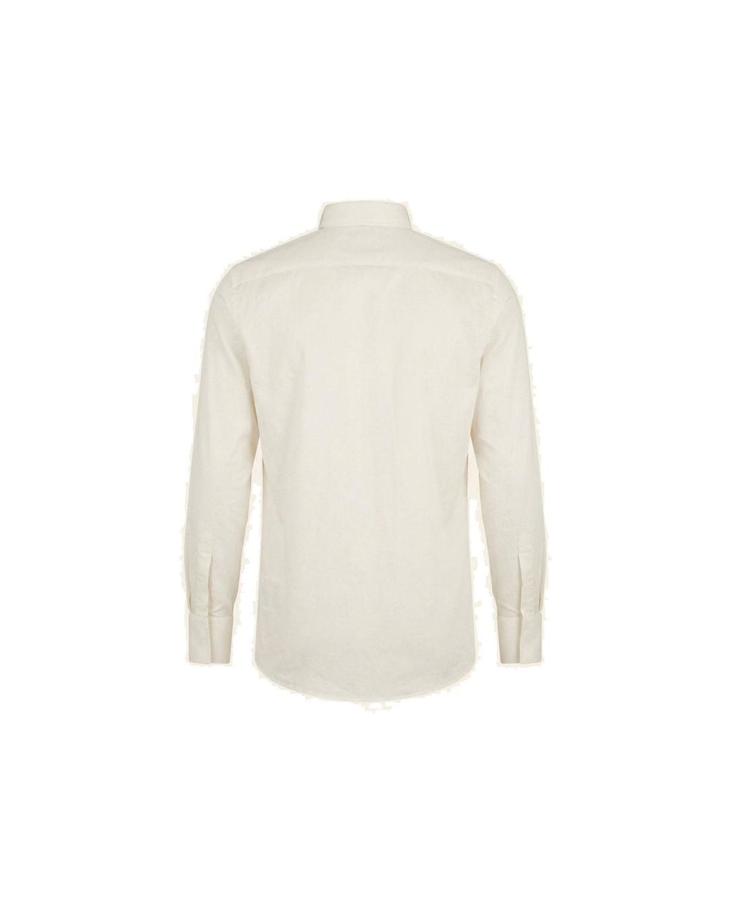 Ron Tomson White Neutrals Wing Classical Top Front Stud Tuxedo Shirt for men