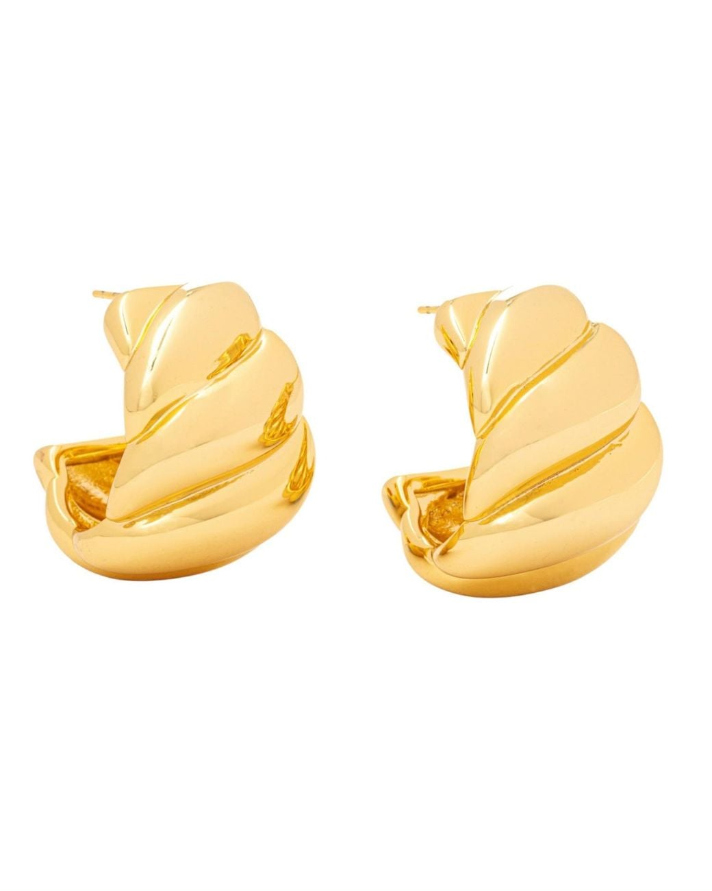 Uchi and Soto Metallic Chunky Wave Earrings