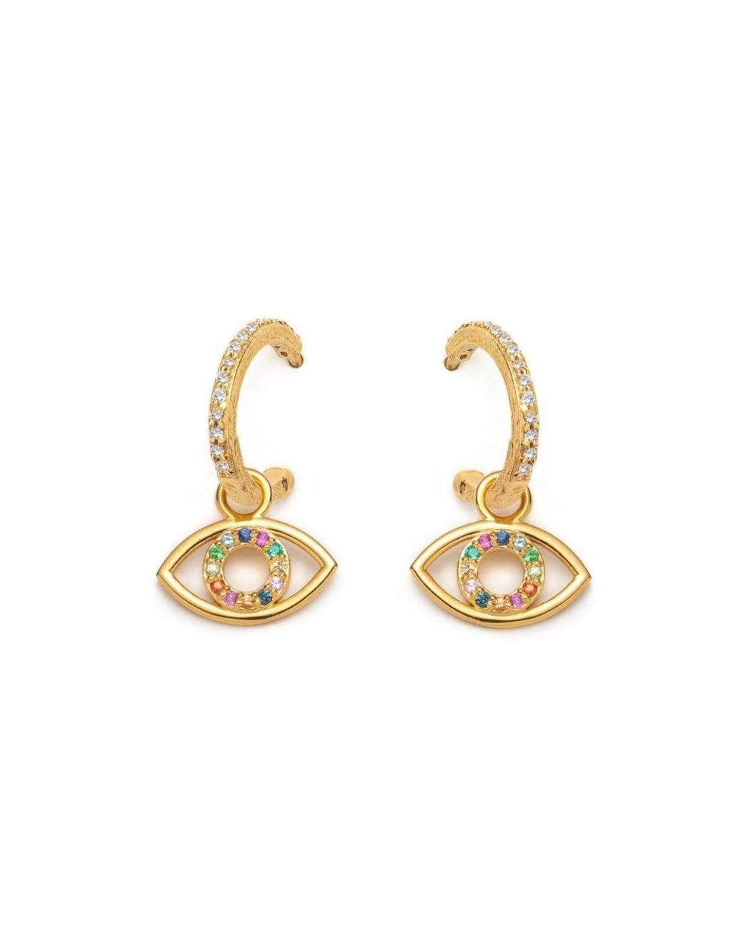 With Love Darling Metallic Eye Hoops