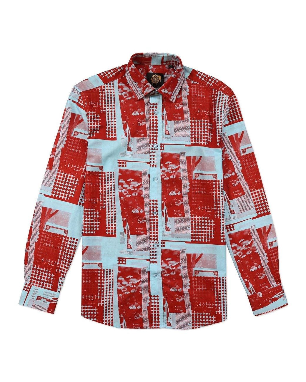 Gresham Blake Red Collage Shirt for men