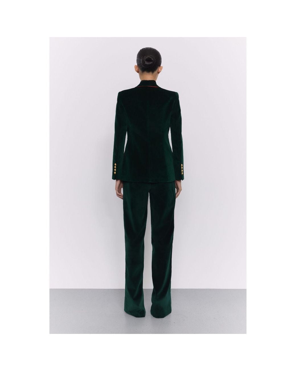 The Extreme Collection Green Velvet Blazer Oliva