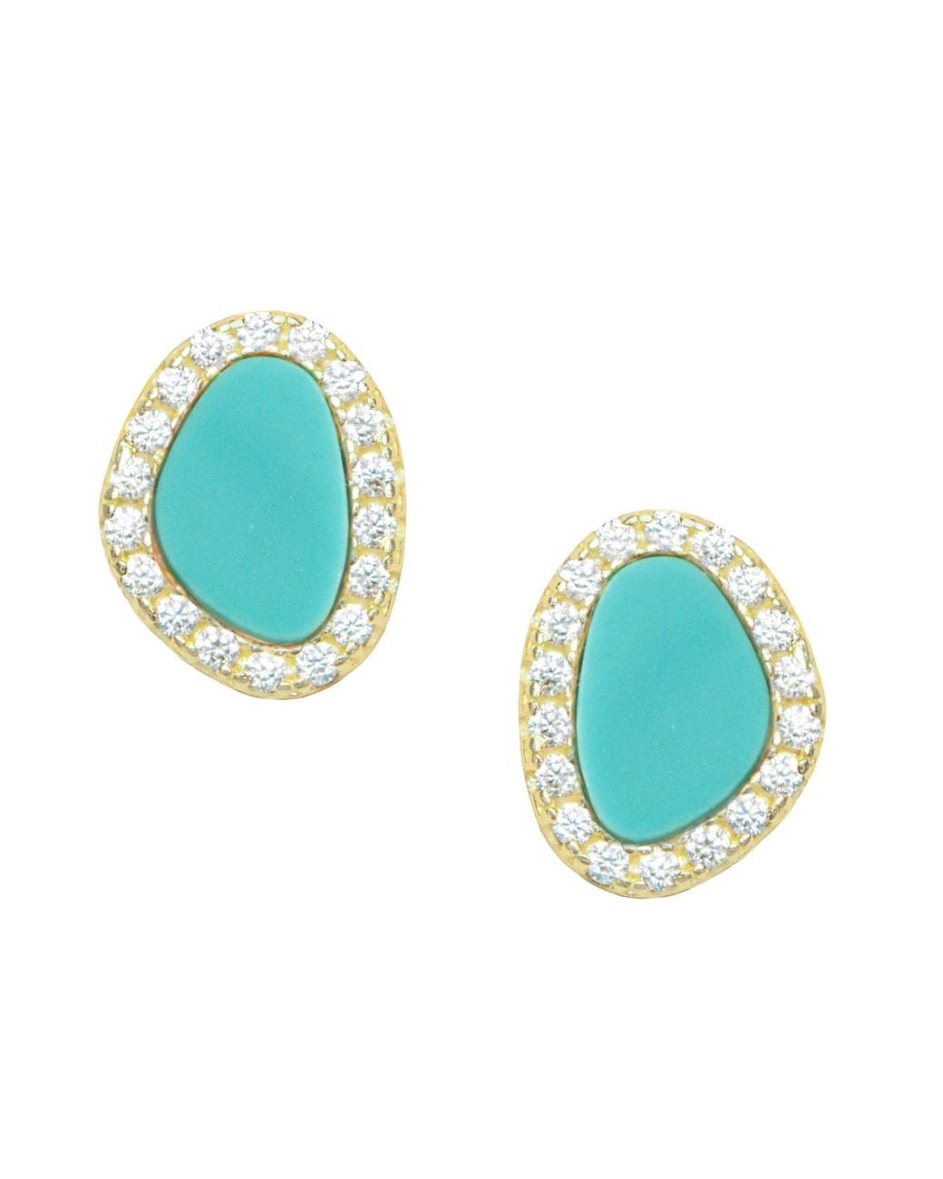 KAMARIA Blue Pebble Stud Earrings